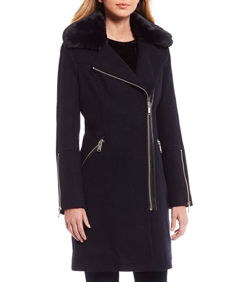 michael kors wool coat with fur|Michael Kors winter coats sale.